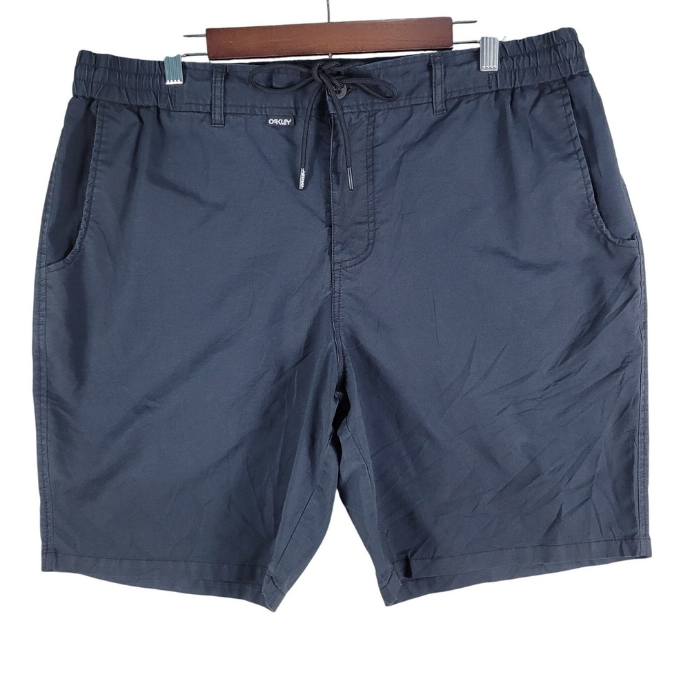 Oakley Board Shorts Men's 38 Blue Regular Fit 9" Drawstring Flat Front‎ 190/100B